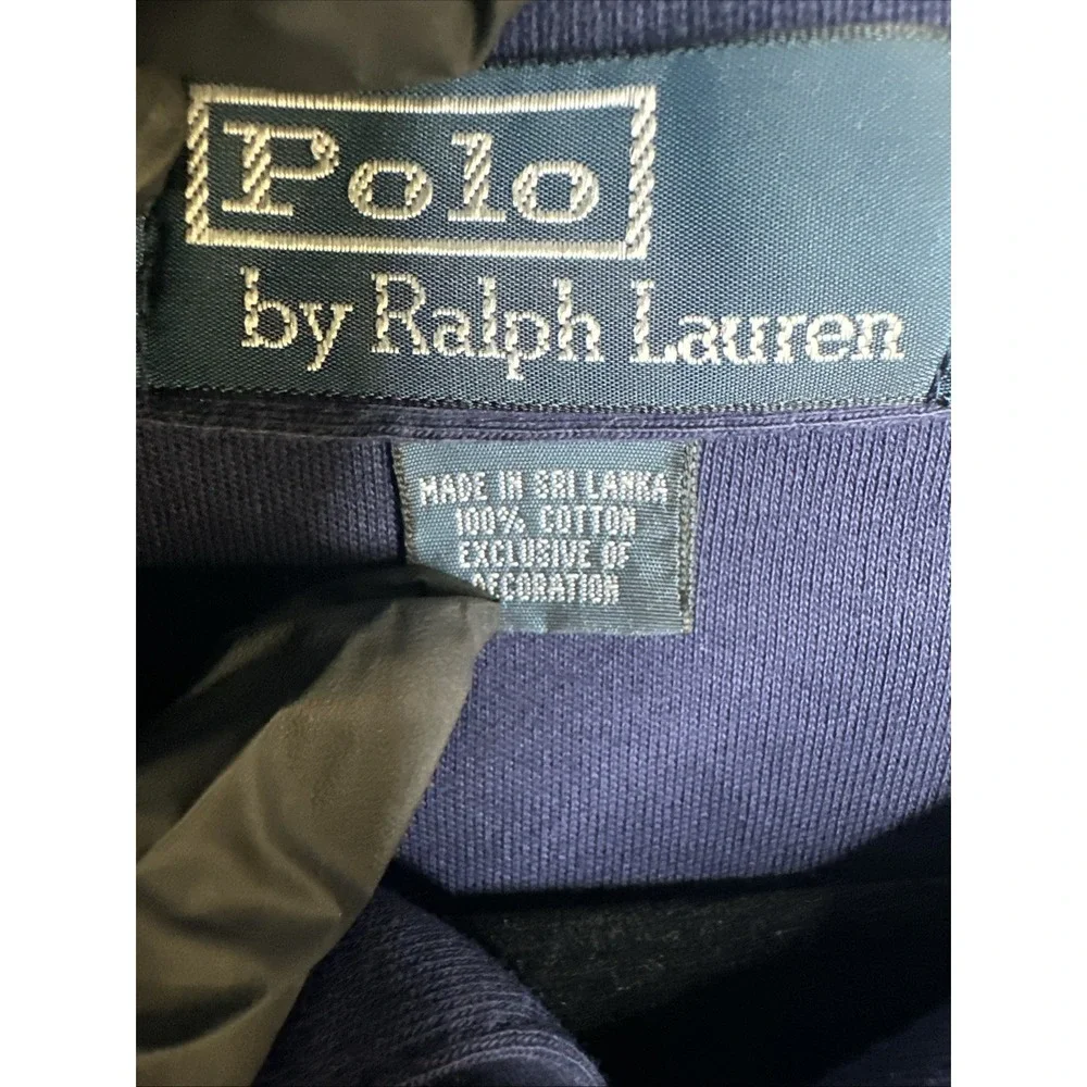 Polo Ralph Lauren Mens Navy Blue Short Sleeve‎ Polo Shirt Red horse Size Large